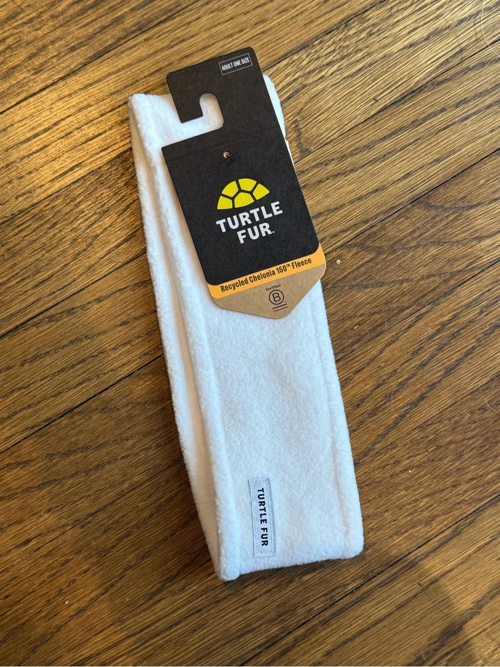 Adult one-size White Fleece Headband